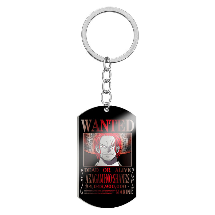 One Piece Wanted Keychain Shanks