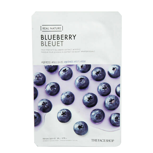 THE FACE SHOP REAL NATURE FACE MASK WITH BLUEBERRY EXTRACT