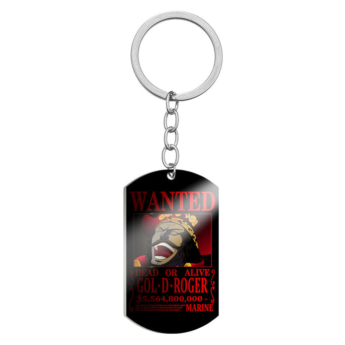 One Piece Wanted Keychain Gol D Roger