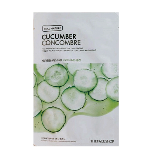 THE FACE SHOP REAL NATURE FACE MASK WITH CUCUMBER EXTRACT