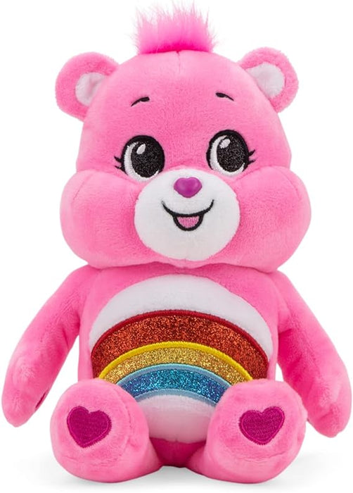 Care Bears - 9 Inch Glitter Bean Plush -Cheer Bear (Licensed)