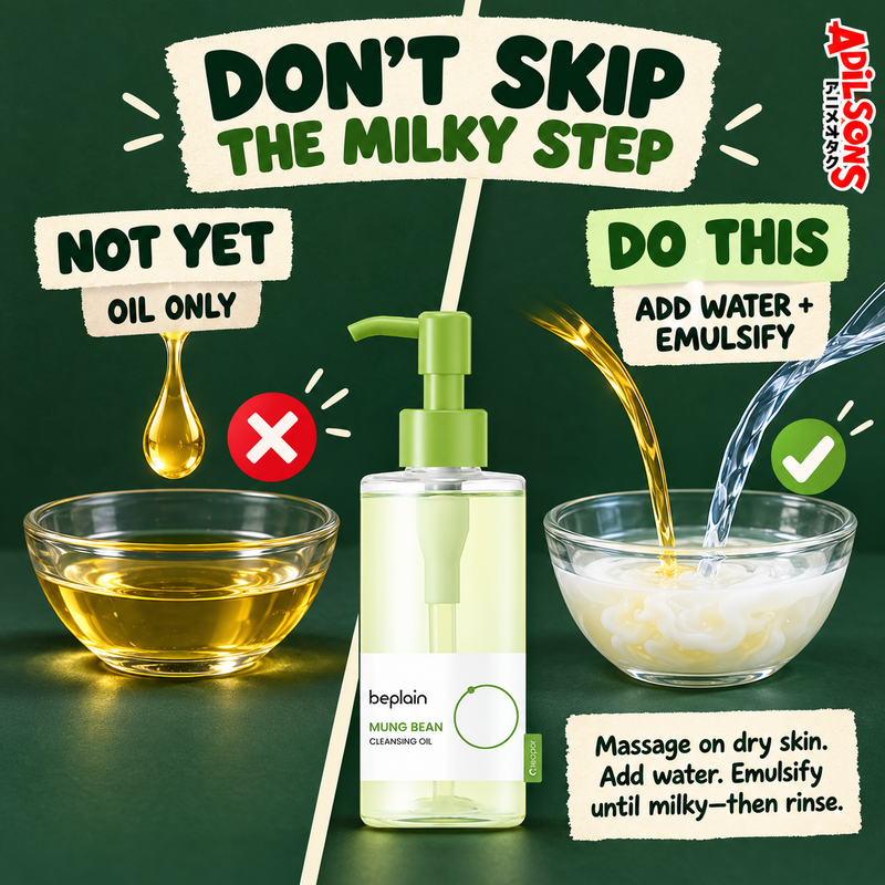 beplain Mung Bean Cleansing Oil 200ml — Common mistake