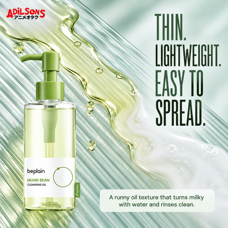 beplain Mung Bean Cleansing Oil 200ml — Texture and finish