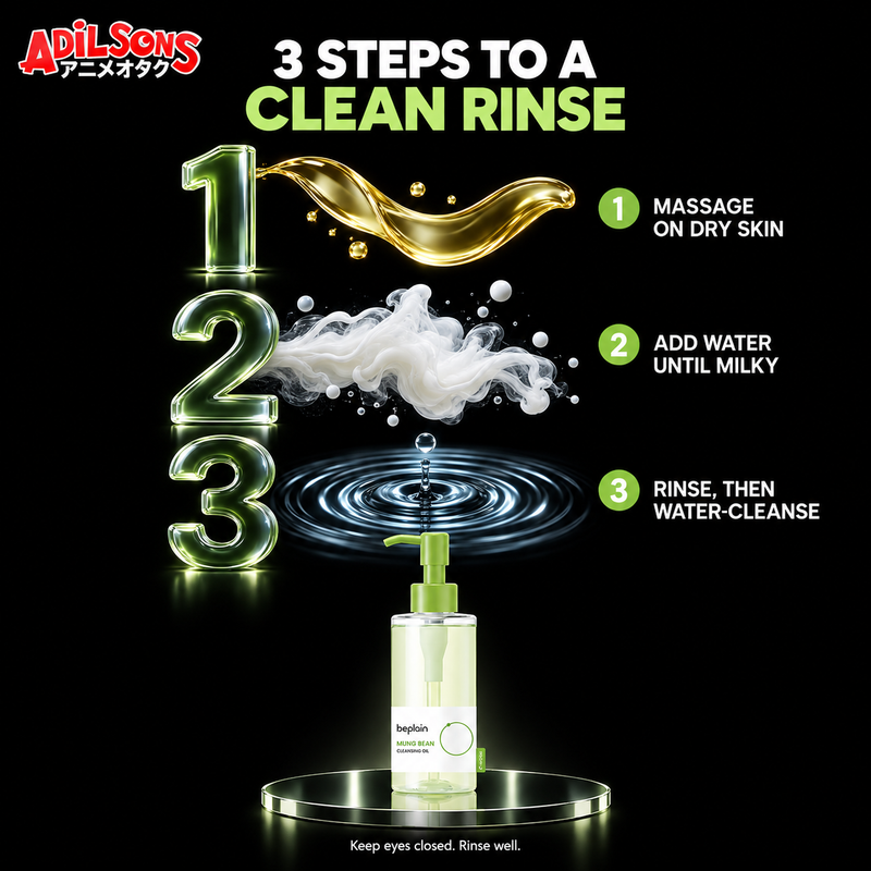 beplain Mung Bean Cleansing Oil 200ml — Application guide