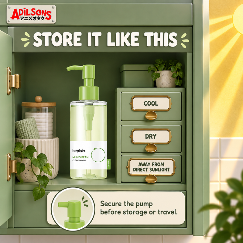 beplain Mung Bean Cleansing Oil 200ml — Care after opening