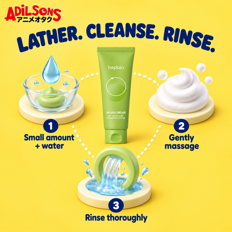 beplain Mung Bean pH-Balanced Cleansing Foam 80ml — creative 13