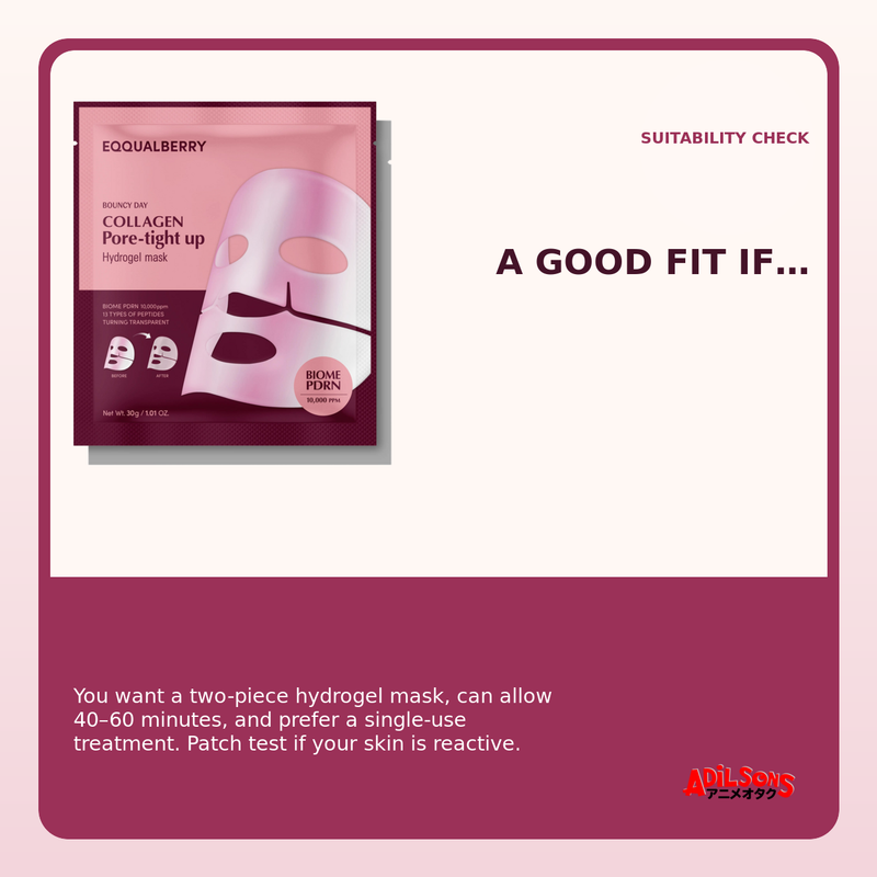 EQQUALBERRY COLLAGEN PORE-TIGHT UP HYDROGEL MASK 30G — creative 8 of 20