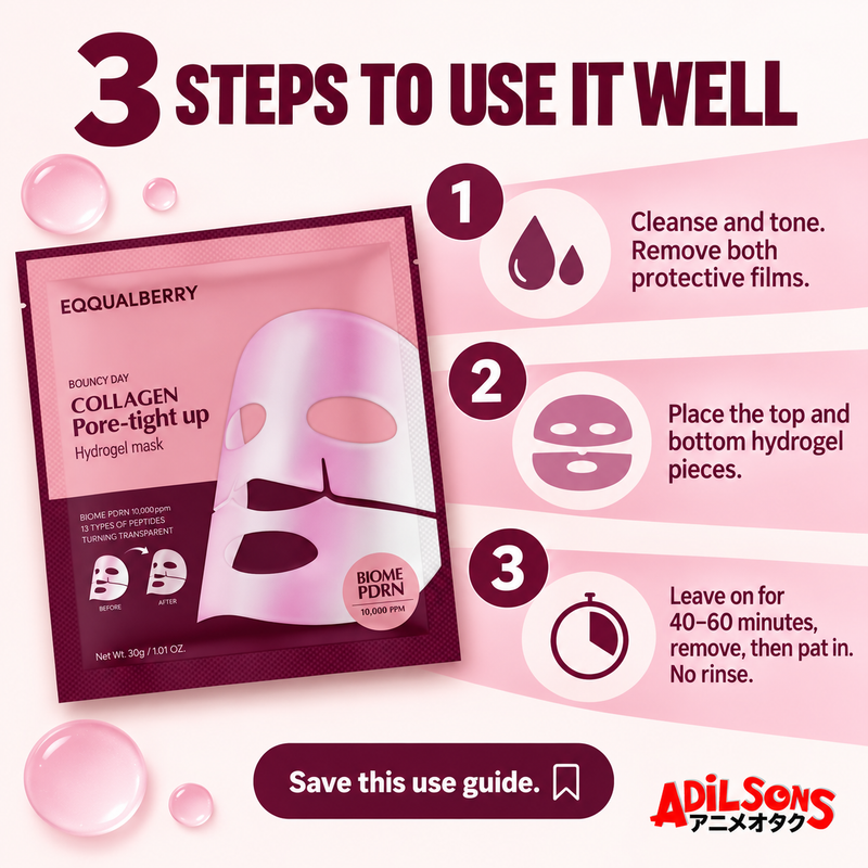 EQQUALBERRY COLLAGEN PORE-TIGHT UP HYDROGEL MASK 30G — creative 13 of 20