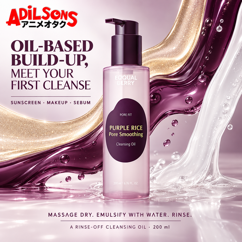 EQQUALBERRY PURPLE RICE PORE SMOOTHING CLEANSING OIL 200ML — creative 2 of 20
