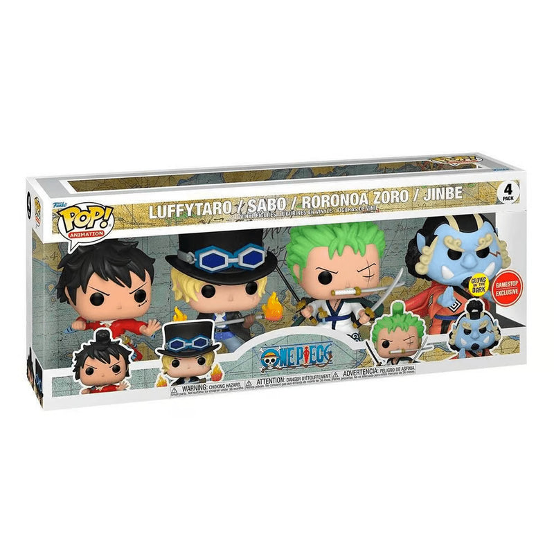 One Piece Pop Animation 4  Figures (Glow in the dark)"Bandai Tamashii"