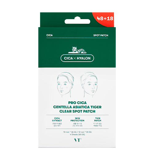 VT PRO CICA CENTELLA ASIATICA TIGER CLEAR SPOT PATCH 4PCS (15EA*2+18EA*2)