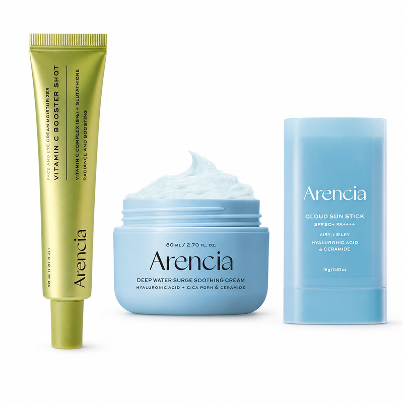 Adilsons Curated 3-Piece Soothing Moisture & UV Protection Routine for Dehydrated, Sensitive-Leaning Skin – Booster Shot, Soothing Cream & Sun Stick