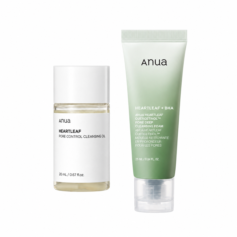 Adilsons Curated 2-Piece Soothing Cleansing Set for Oily, Sensitive or Easily Congested Skin – Gentle Oil & Deep Foaming Cleansers