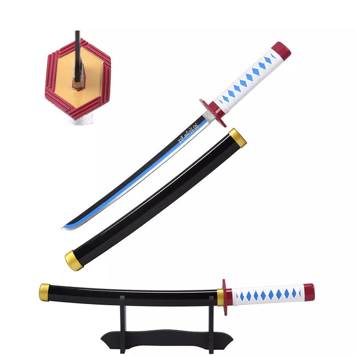 Demon Slayer Tomioka Giyu Mini Metal Katana (Blue Nichirin Blade)