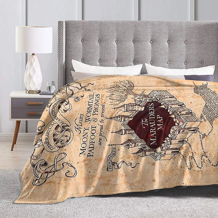 Harry Potter Marauders Map Cover Bed Sheet