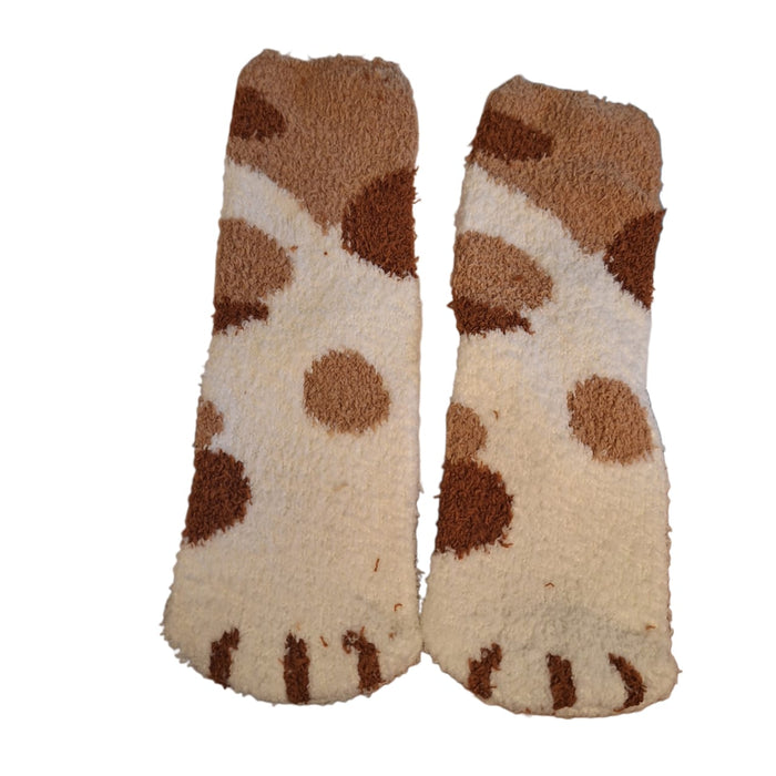 Cat Socks Brown