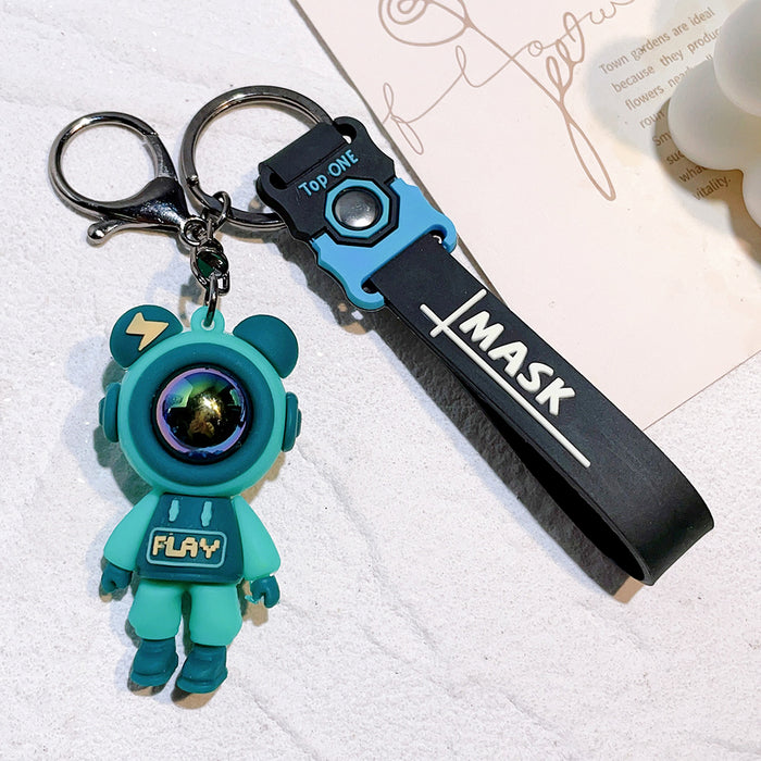 Green Astronaut  PVC Keychain