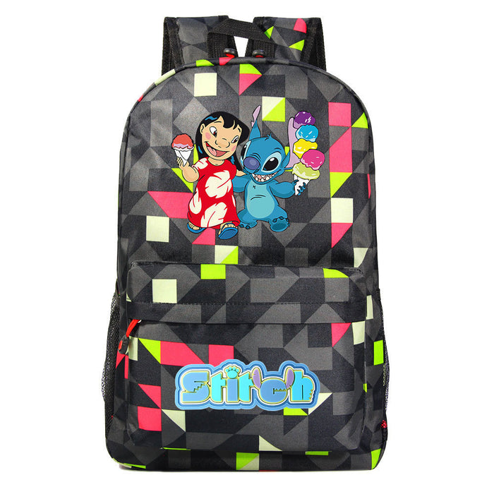 Stitch Red and Green Backpack