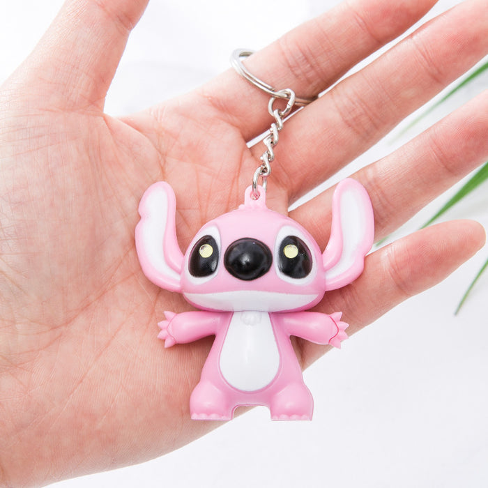 Stitch Pink Lighting Keychain