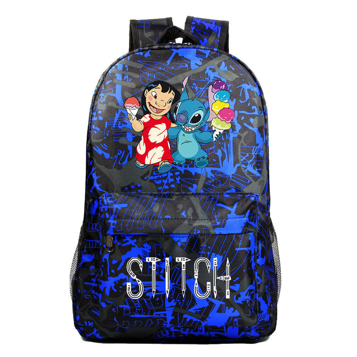 Stitch Black and Blue Backpack