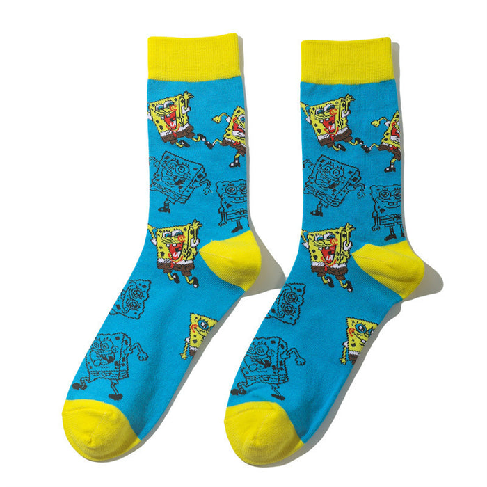 SpongeBob Blue and Yellow Socks