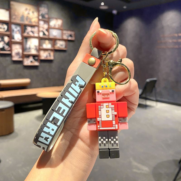 MInecraft Red PVC Keychain