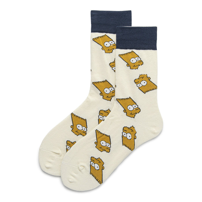 The Simspons White Bart Sock