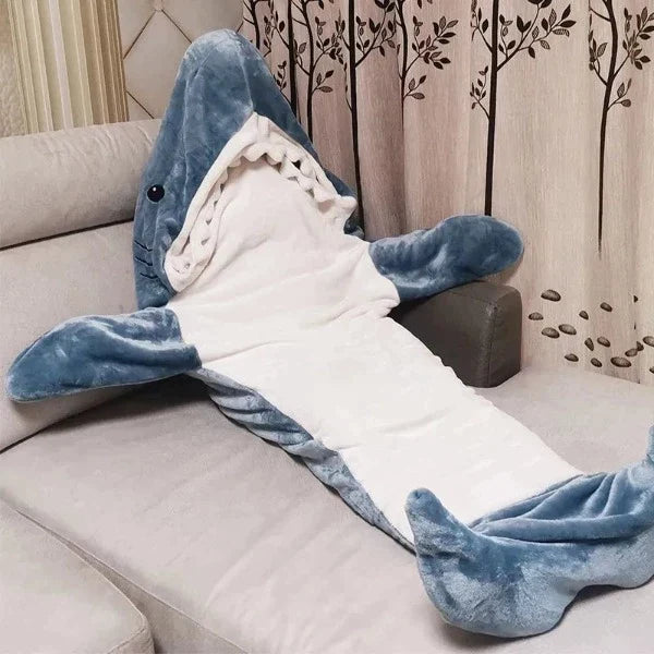 Flannel Hoodie Shark Blanket