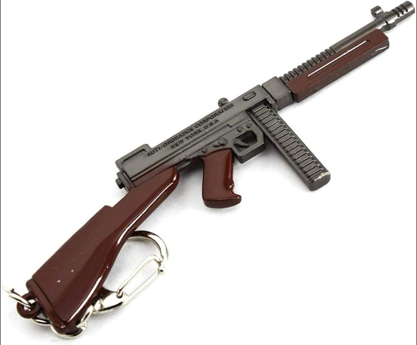 PUBG Mini Thompson Weapon Metal Keychain