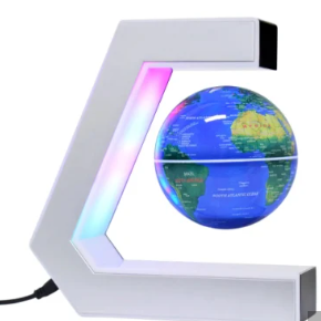 Suspended Earth ornament (silver/blue)