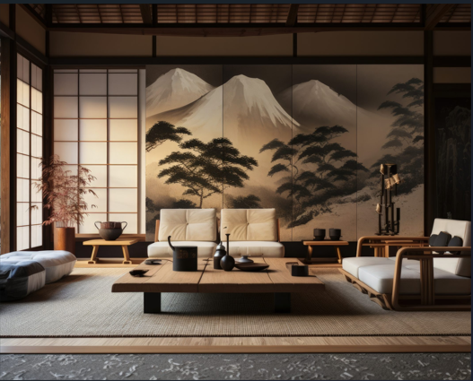 Diamond Painting Japanese Style Living Room