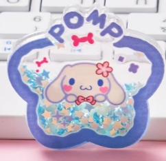 Sanrio Cinnamoroll Sequin Acrylic Charm