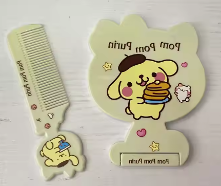 Sanrio Purin Fold Mirror Comb