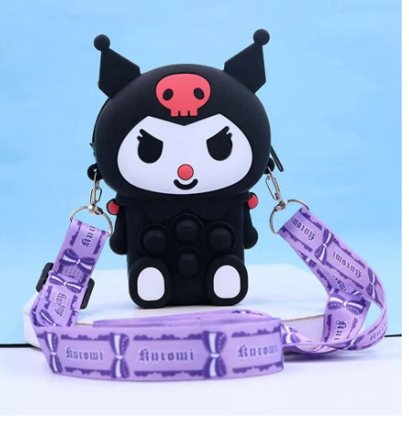 Sanrio Kuromi Black Silicon Coin Purse