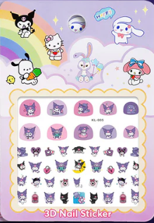 Sanrio Kuromi Glow in the Dark Nail Stickers