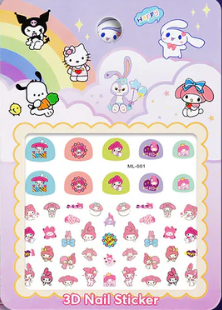 Sanrio My Melody Glow in the Dark Nail Stickers