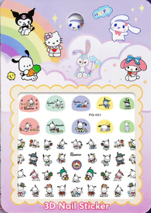 Sanrio Pochacco Glow in the Dark Nail Stickers