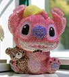 Stitch Diamond Figure Pink