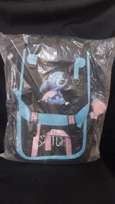 Stitch Blue and Black Backpack