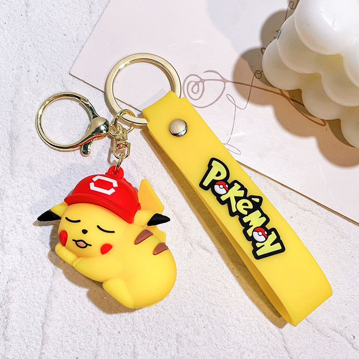 Pokemon Sleeping Pikachu PVC Keychain