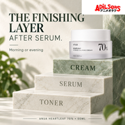 Anua Heartleaf 70% Intense Calming Cream 50ml ad: The Finishing Layer After Serum.