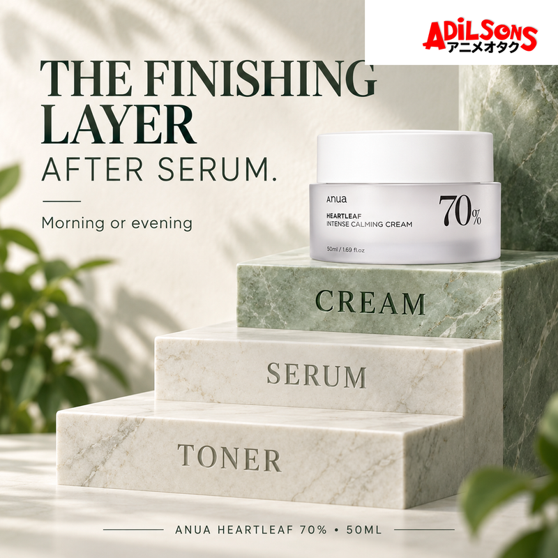 Anua Heartleaf 70% Intense Calming Cream 50ml ad: The Finishing Layer After Serum.