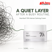 Anua Heartleaf 70% Intense Calming Cream 50ml ad: A Quiet Layer After A Busy Routine.