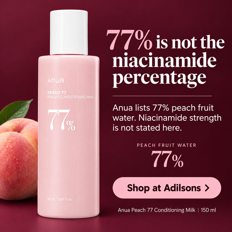 Adilsons Beauty | 8112669720757 | slot 18 | 77% is not the niacinamide percentage