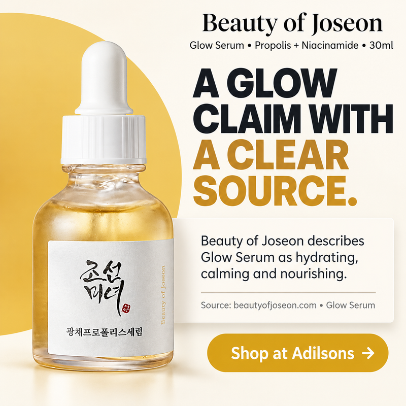 Adilsons Beauty | 8112880844981 | slot 11 | A GLOW CLAIM WITH A CLEAR SOURCE.