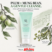 Adilsons Beauty | Green Plum Refreshing Cleanser 100ml | Slot 05 | PLUM + MUNG BEAN. A GENTLE CLEANSE.