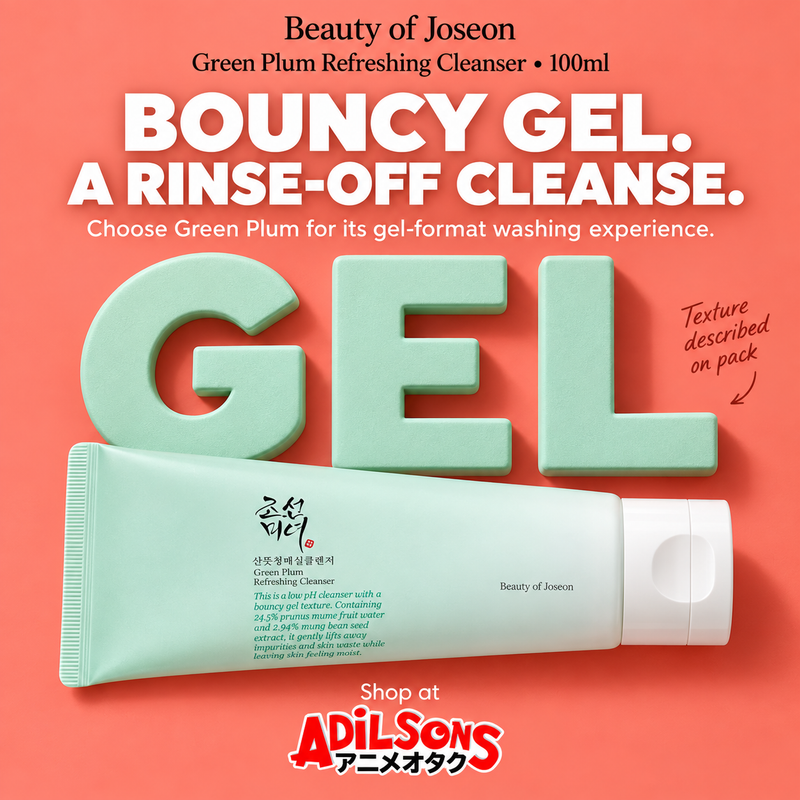 Adilsons Beauty | Green Plum Refreshing Cleanser 100ml | Slot 09 | BOUNCY GEL. A RINSE-OFF CLEANSE.