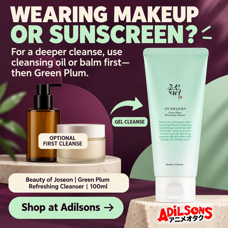 Adilsons Beauty | Green Plum Refreshing Cleanser 100ml | Slot 12 | WEARING MAKEUP OR SUNSCREEN?