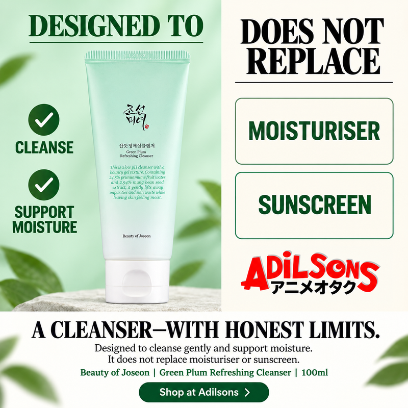 Adilsons Beauty | Green Plum Refreshing Cleanser 100ml | Slot 15 | A CLEANSER—WITH HONEST LIMITS.