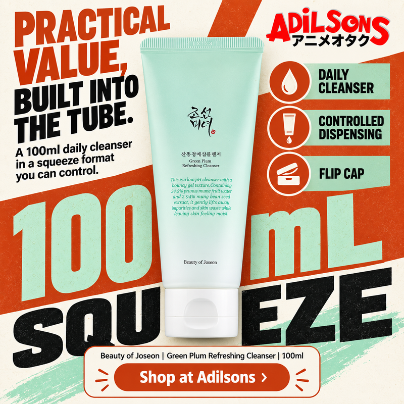 Adilsons Beauty | Green Plum Refreshing Cleanser 100ml | Slot 17 | PRACTICAL VALUE, BUILT INTO THE TUBE.